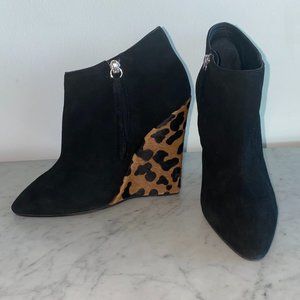 Giuseppe Zanotti Leopard Suede Ankle Booties